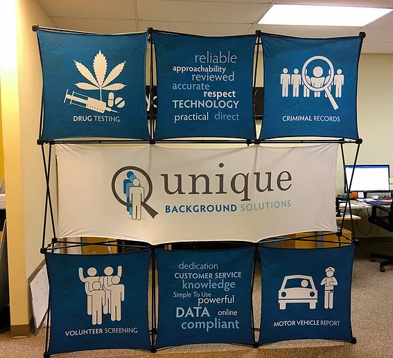 Brand With Pop Up Trade Show Displays With Fabric Panes In