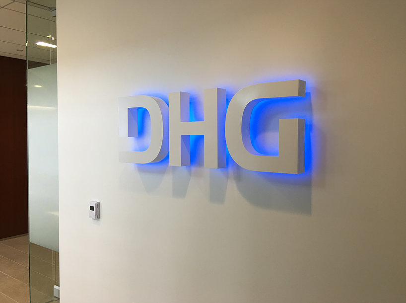 DHG Raleigh Lobby Sign