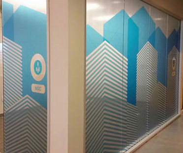 frosted glass vinyl graphics
