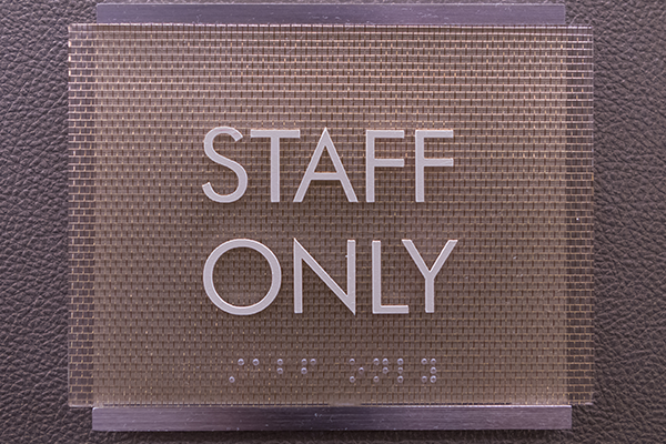 Staff only ADA Sign