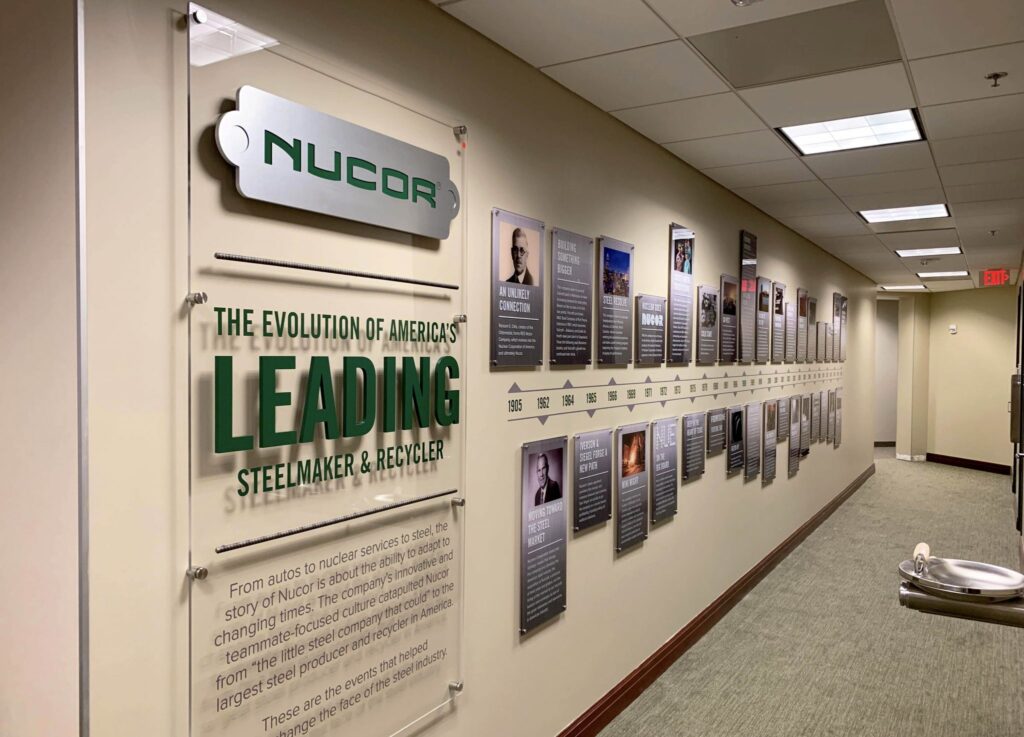 Nucor - Lobby Sign from The Sign Factory