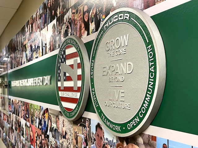 Nucor specialty signage
