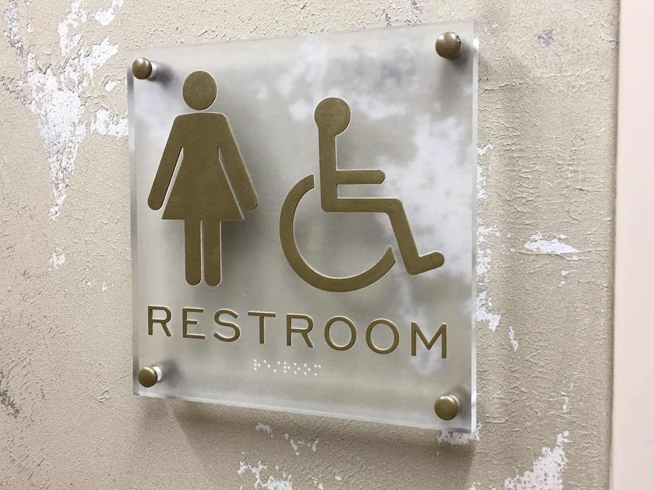 Interior- ADA Restroom sign