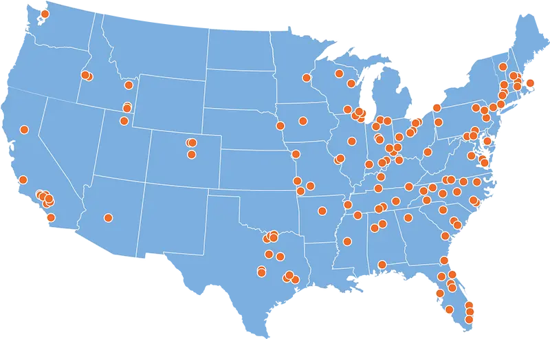 Map2025 Map of US with pins