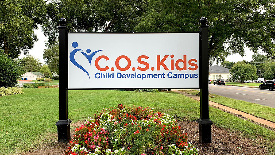 COS Kids Post and Panel Sign